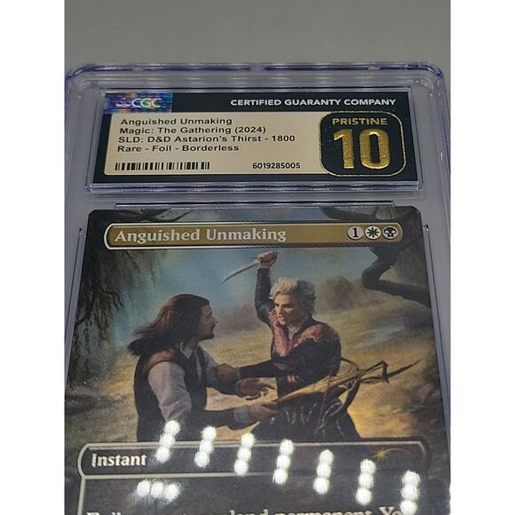 MTG - Anguished Unmaking Borderless Foil Rare D&D SLD CGC Pristine 10 - Picture 8 of 8